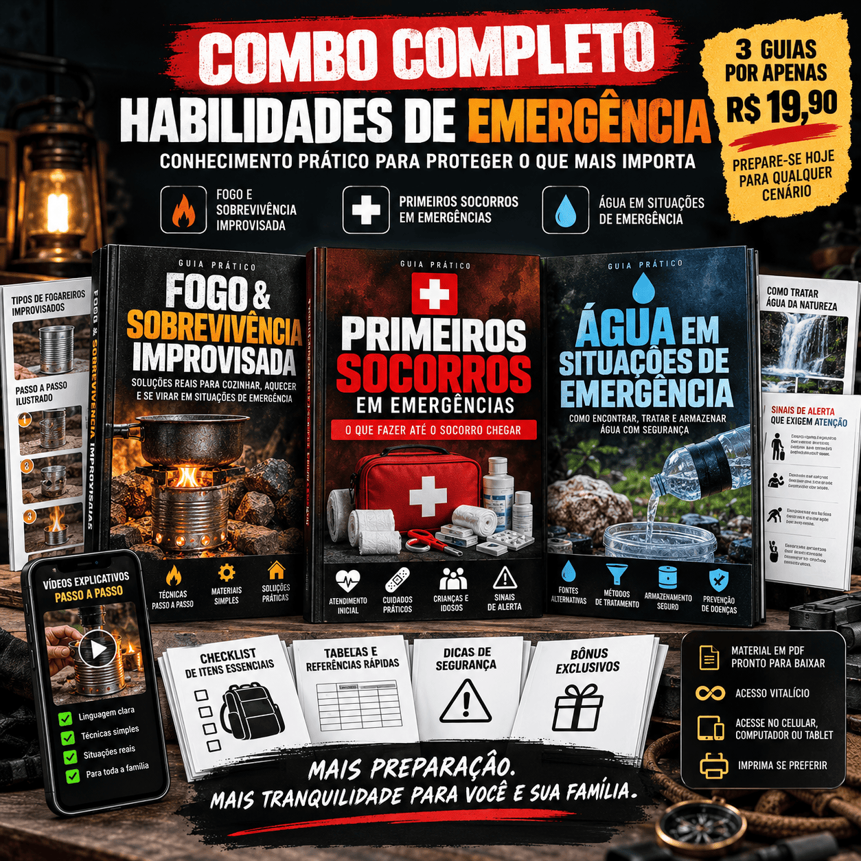 Leve os 3 Guias de Habilidades de Emergê