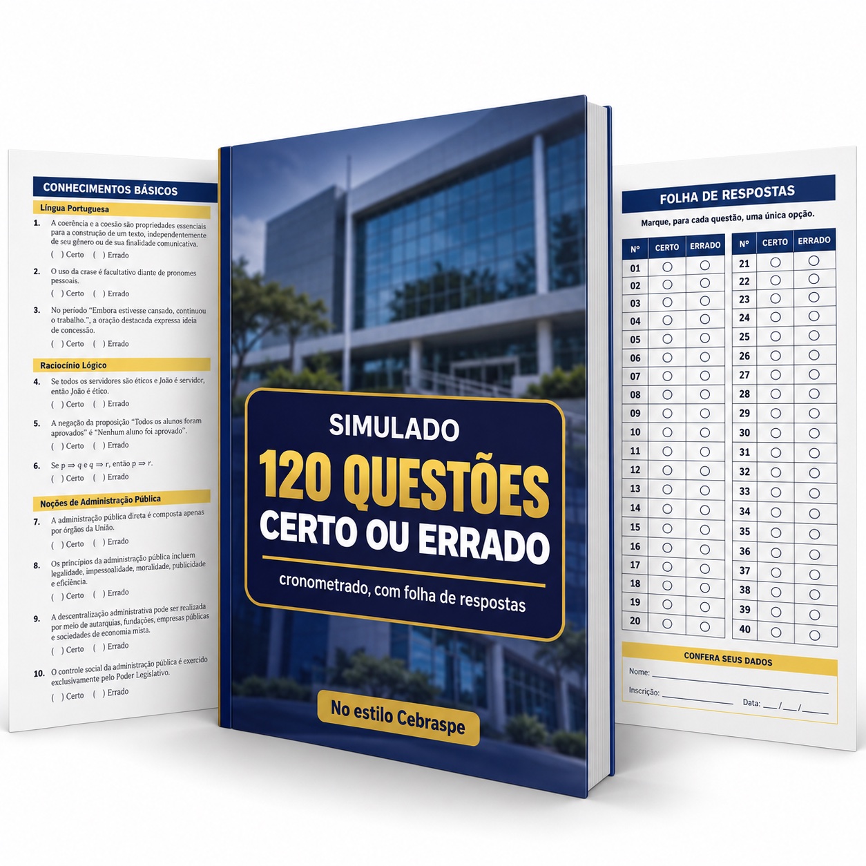 Simulado Cebraspe: 120 questões