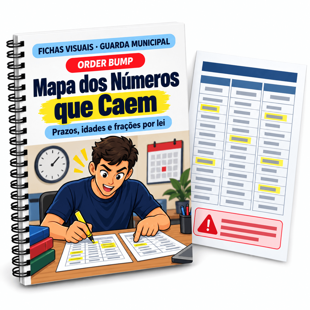 Mapa dos números que caem