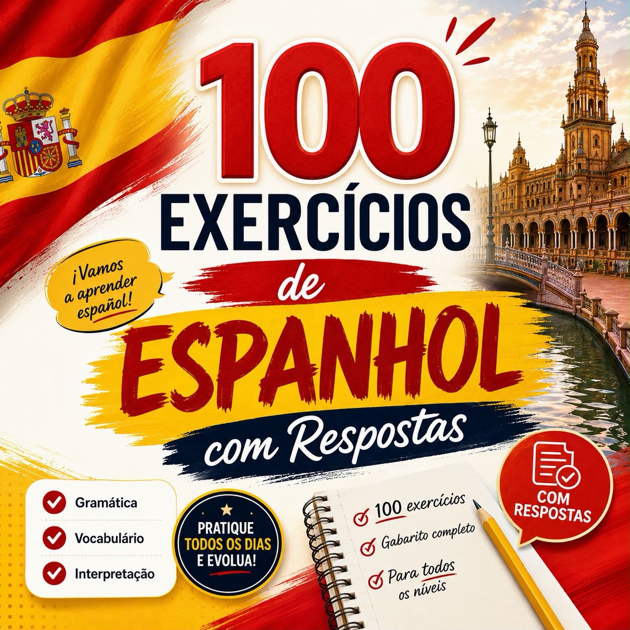 100 Exercícios de Espanhol com Respostas