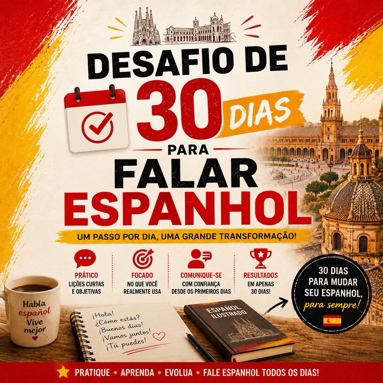 Desafio de 30 dias para falar Espanhol