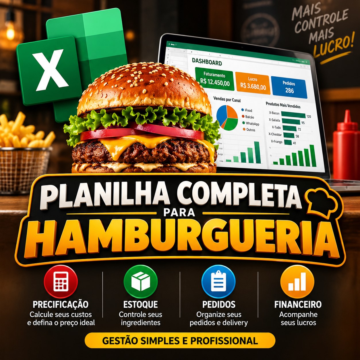 Planilha Completa para Hamburgueria