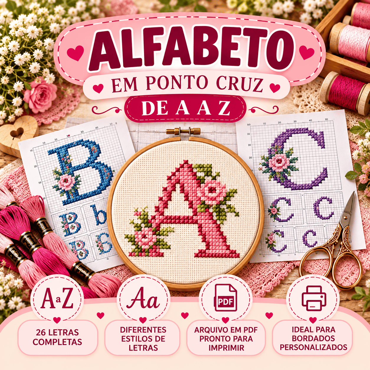 ALFABETO EM PONTO CRUZ