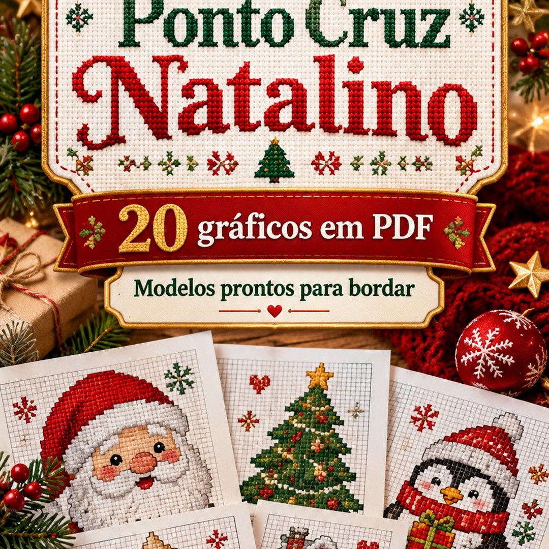 20 Gráficos Natalinos de Ponto Cruz