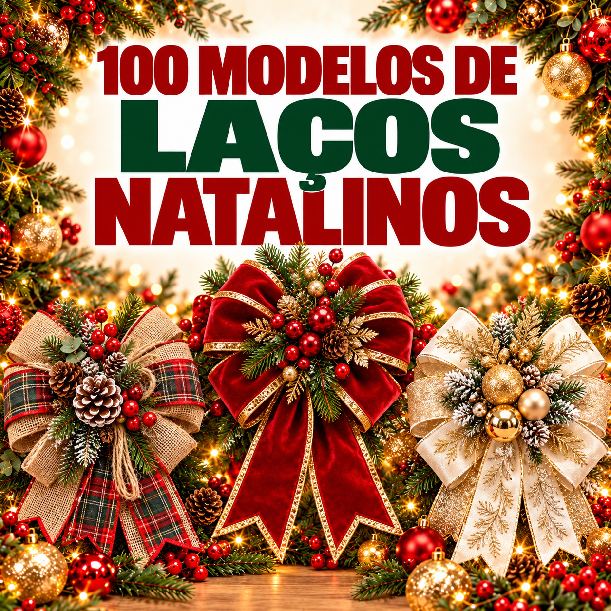 100 modelos de laços natalino