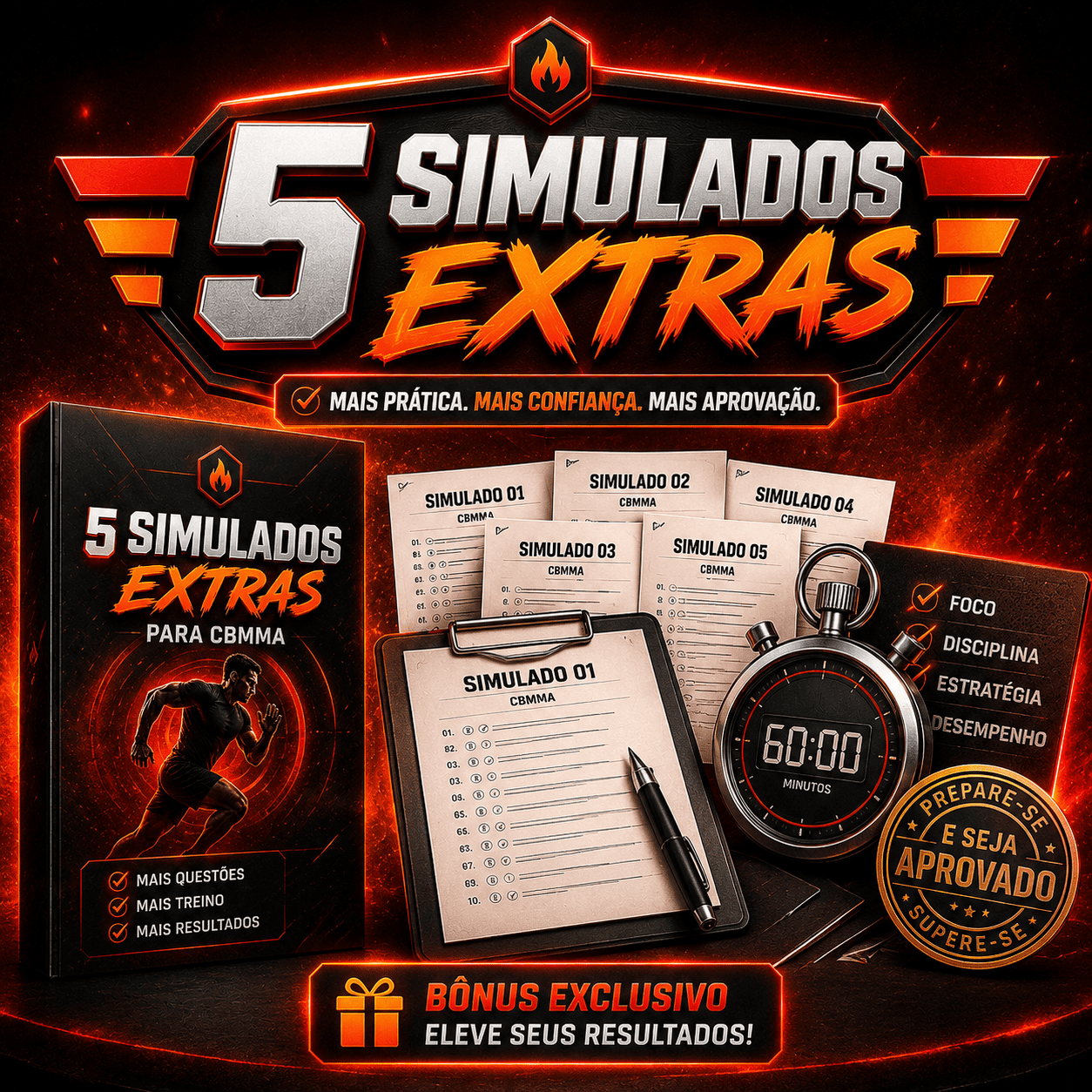 +5 Simulados Extras CBMMA 2026