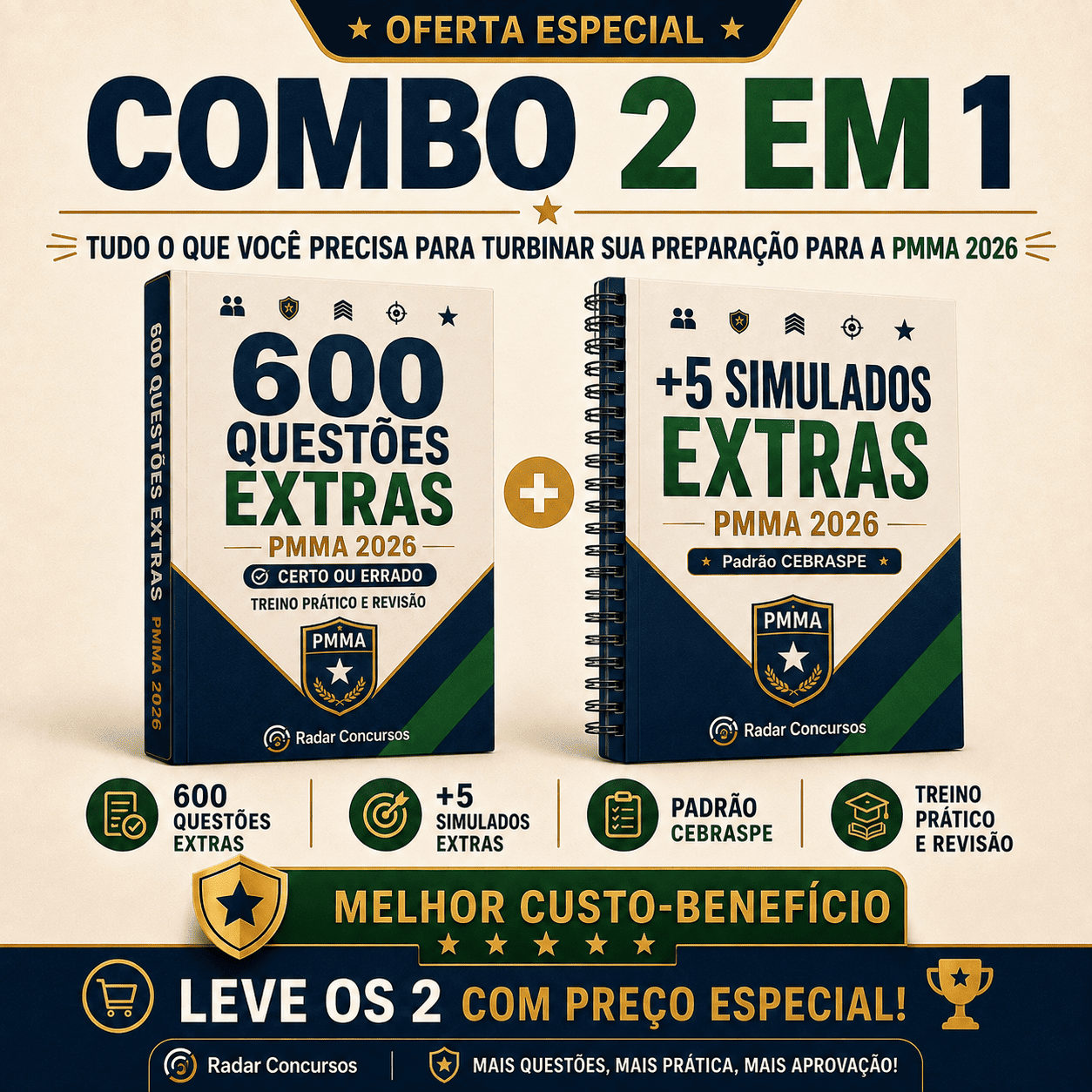Combo 2 em 1 PM-MA 2026