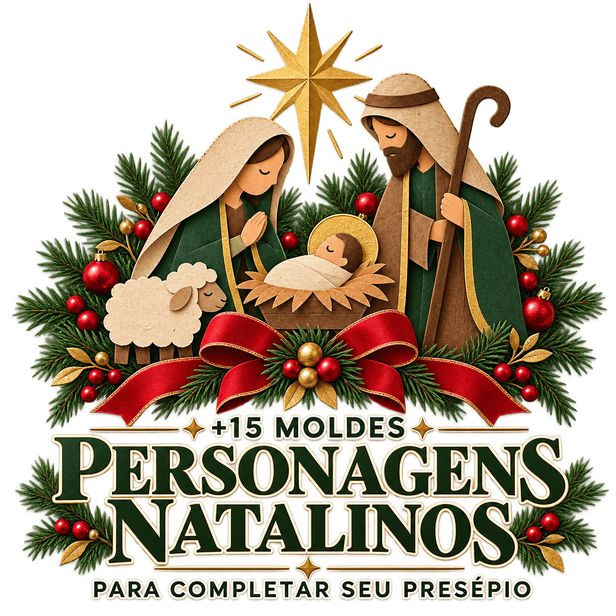 +15 Moldes de Personagens Natalinos